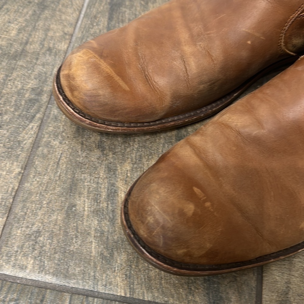 UGG brown leather boots size 10.5 - Picture 14 of 16